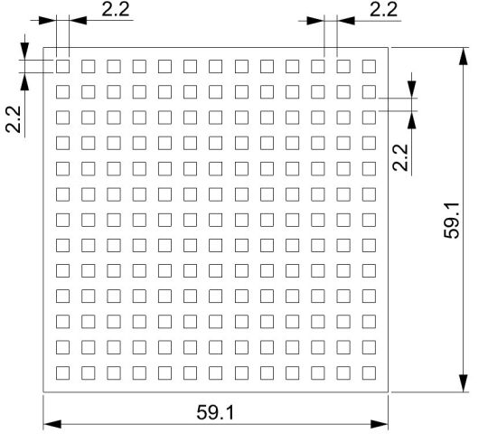 Rošt 60x60 mm pro 1:32