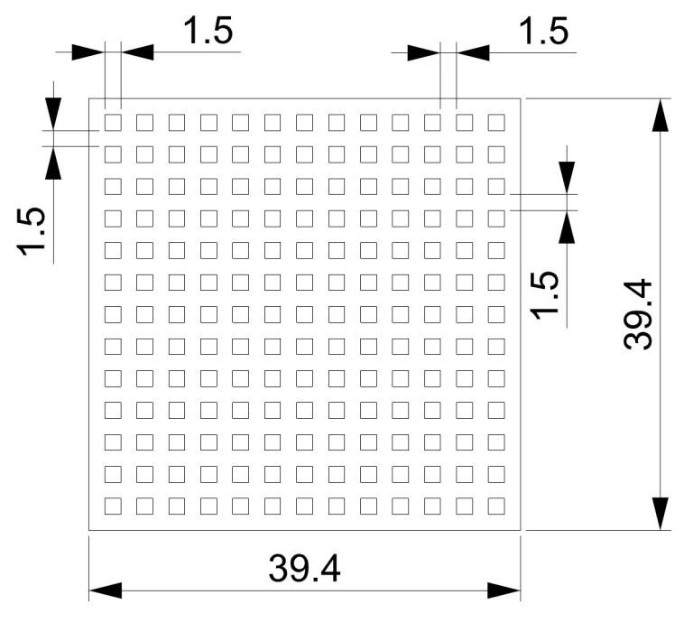 Rošt 40x40 mm pro 1:48