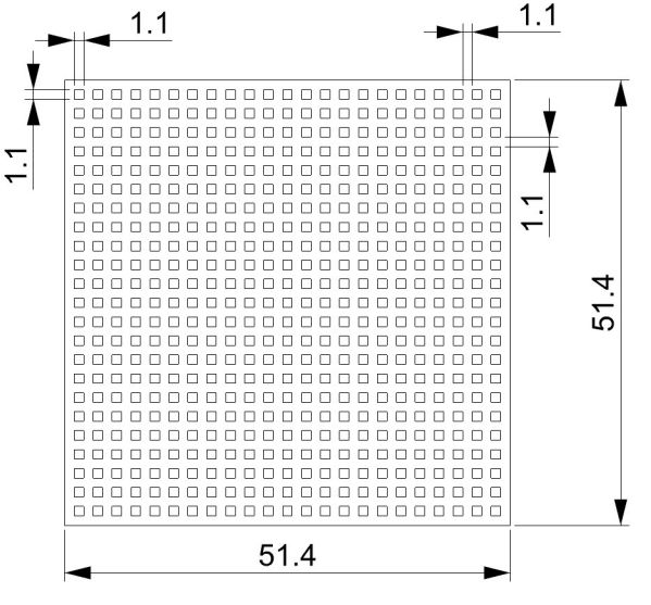 Rošt 50 x 50 mm pro 1:64