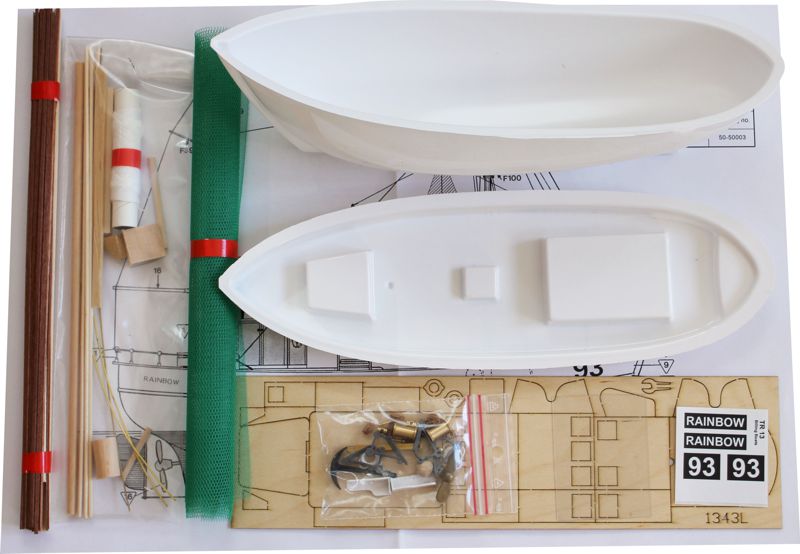 Obsah stavebnice Rainbow od Billing Boats