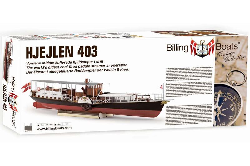 Obal stavebnice Hjejlen od Billing Boats