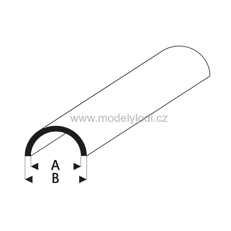 Trubička půlená bílá 4,0/2,5 mm