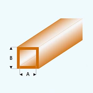 Jekl čtvercový hnědý 3,0x2,0 mm
