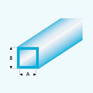 Jekl čtvercový modrý 4,0x3,0 mm