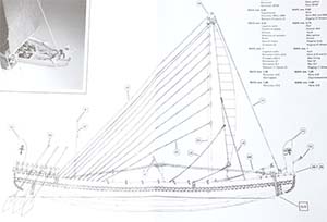 Egyptská loď (plánek)