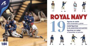 Sada figurek příslušníků britské Royal Navy (nenabarvené)