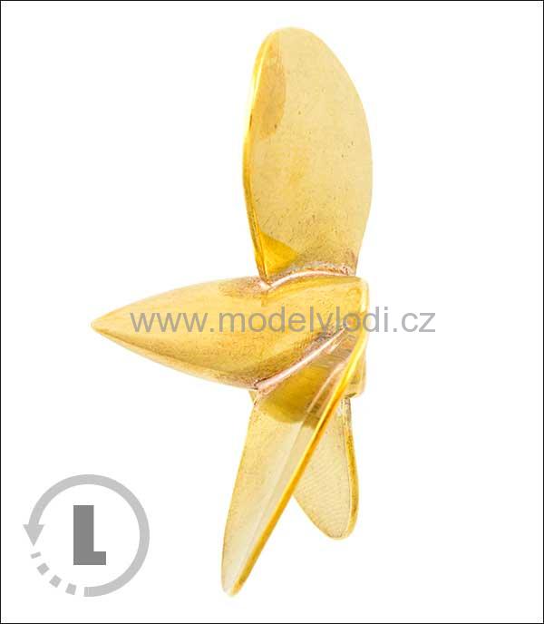 3-listý mosazný šroub typ D2, 50/M4, levý