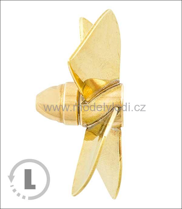 4-listý mosazný šroub typ A2, 45/M4, levý